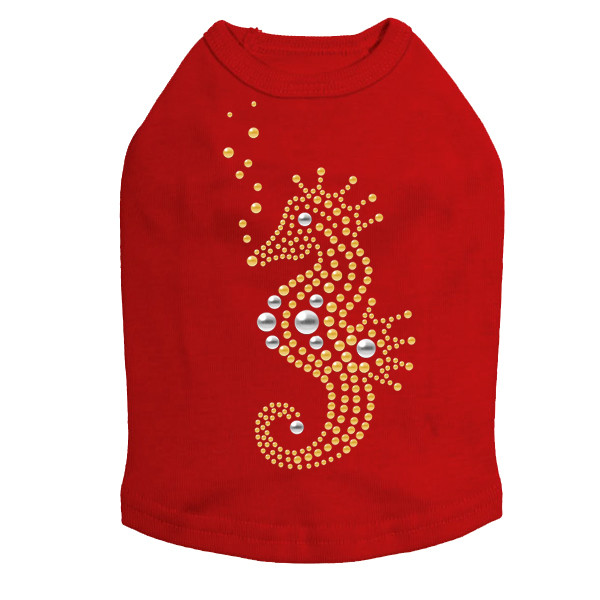 Seahorse - Nailhead dog tank for small and big dogs