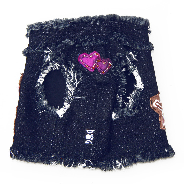 The Hugs & Kisses Puppy Denim Harness Vest