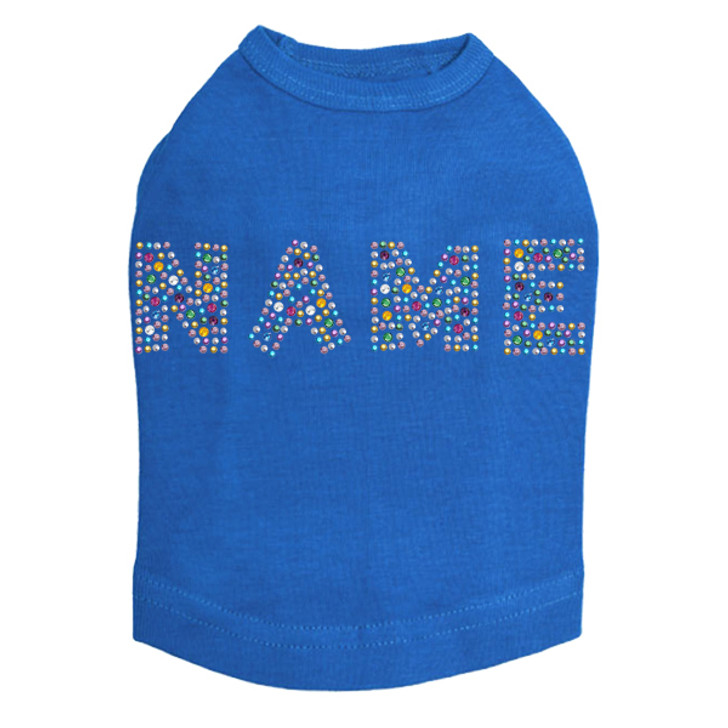 Custom Name - Multicolor - Dog Tank