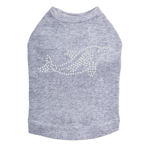 Dolphin - Rhinestone dog tank for small and big dogs