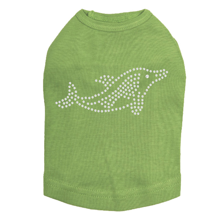 Dolphin - Rhinestone dog tank for small and big dogs