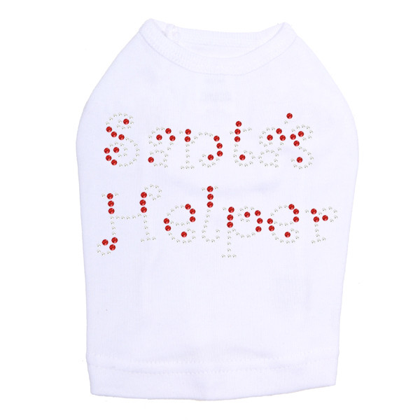 Santa's Helper # 2 - White Dog Tank
