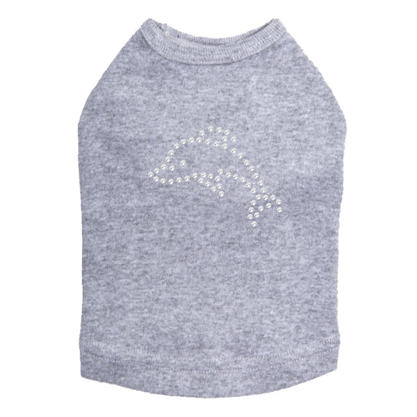 Dolphin - Small rhinestone dog tank for small and big dogs
