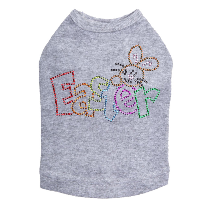 Easter with Bunny (Large) Rhinestone Dog Tank