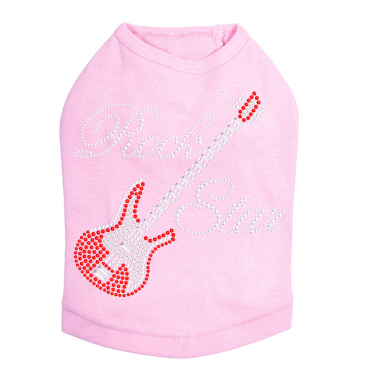 Guitar (Red Austrian crystal) & Rock Star Dog Tank