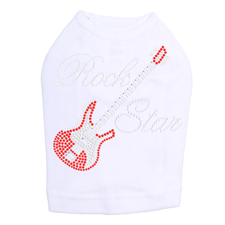 Guitar (Red Austrian crystal) & Rock Star Dog Tank