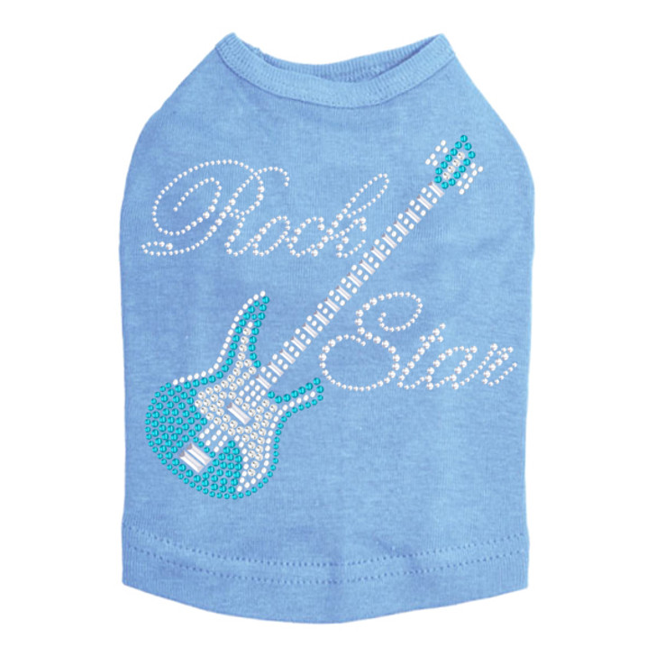 Guitar (Blue Swarovski) & Rock Star Dog Tank