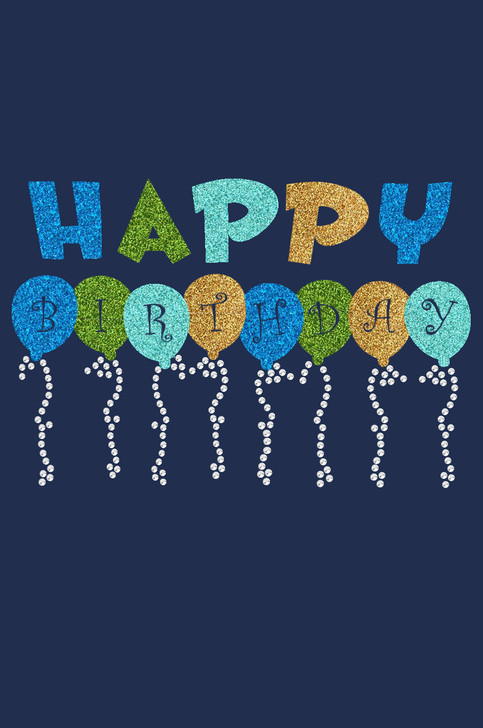 Happy Birthday Balloons (Blue) - Bandana