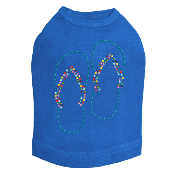 Flip Flops (Turquoise) Dog Tank