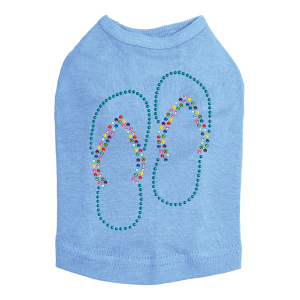 Flip Flops (Turquoise) Dog Tank