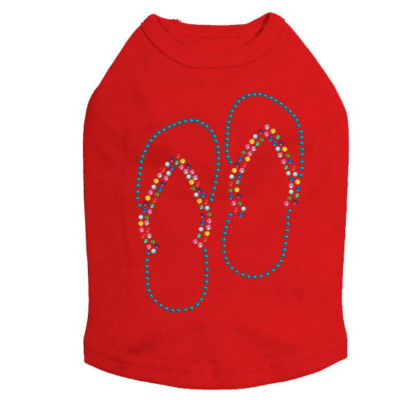 Flip Flops (Turquoise) Dog Tank