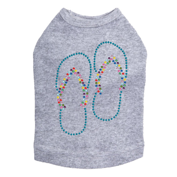 Flip Flops (Turquoise) Dog Tank