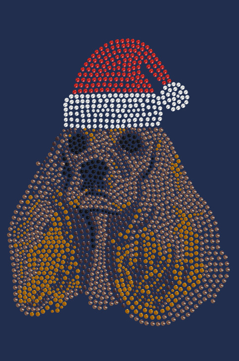 Cocker Spaniel with Santa Hat - Navy Women's T-shirt