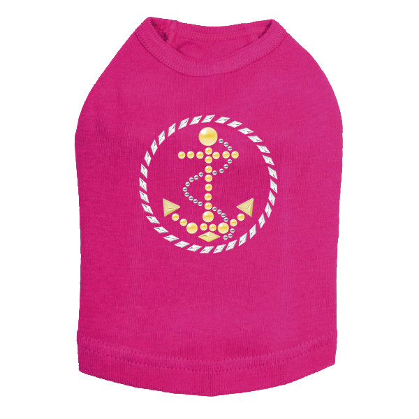 Anchor - Nailhead dog tank for small and big dogs