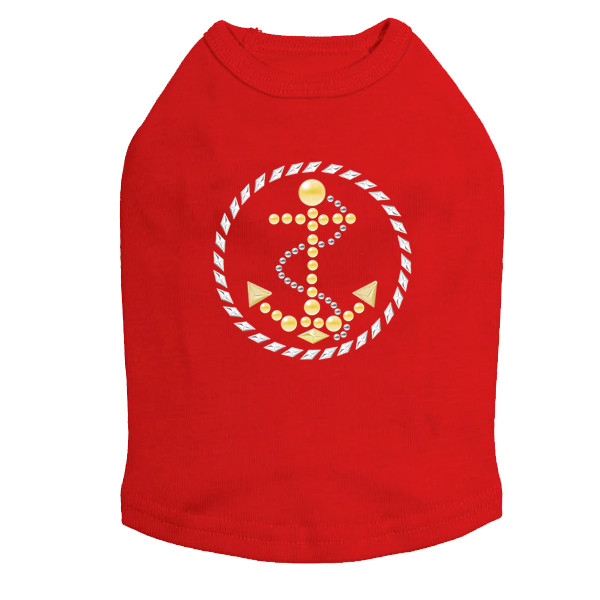 Anchor - Nailhead dog tank for small and big dogs