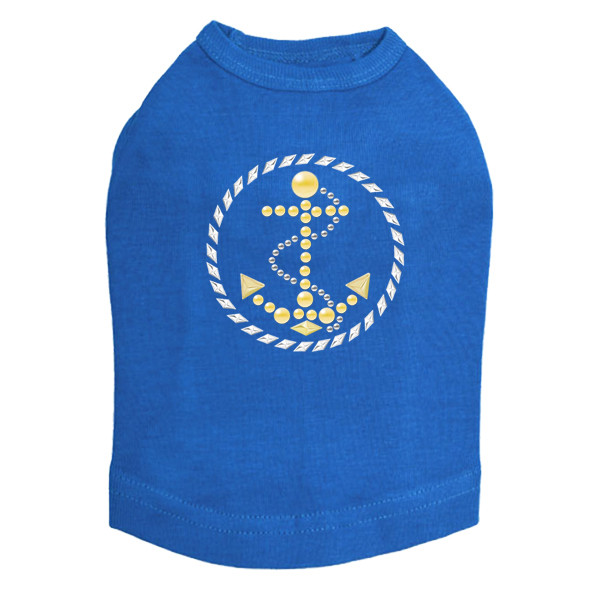 Anchor - Nailhead dog tank for small and big dogs