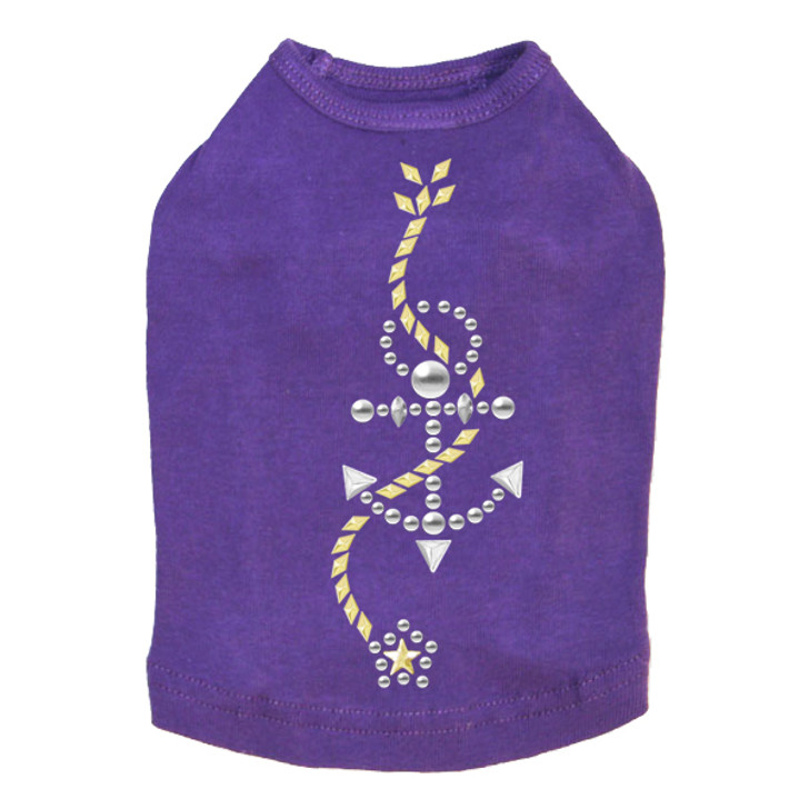 Anchor with Rope - Nailhead dog tank for small and big dogs