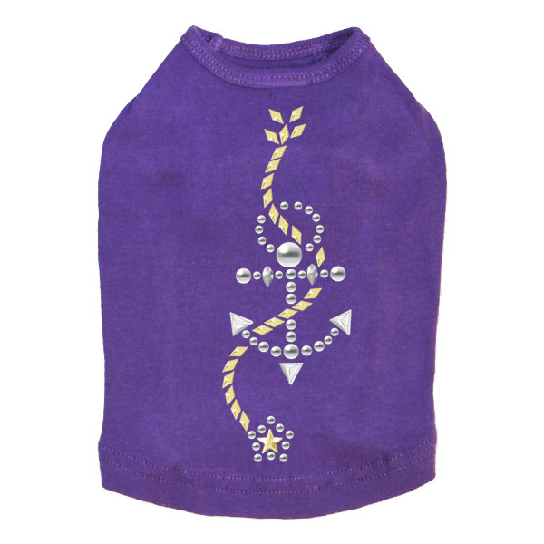 Anchor with Rope - Nailhead dog tank for small and big dogs