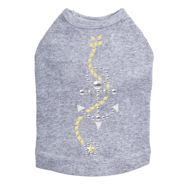 Anchor with Rope - Nailhead dog tank for small and big dogs