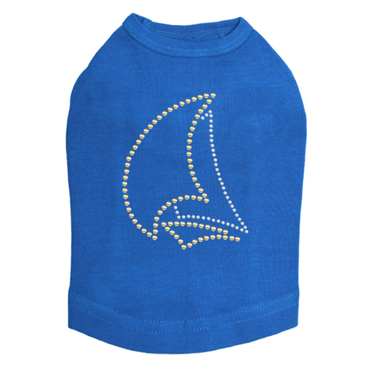 Sailboat - Small - Nailhead dog tank for small and big dogs