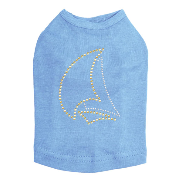 Sailboat - Small - Nailhead dog tank for small and big dogs
