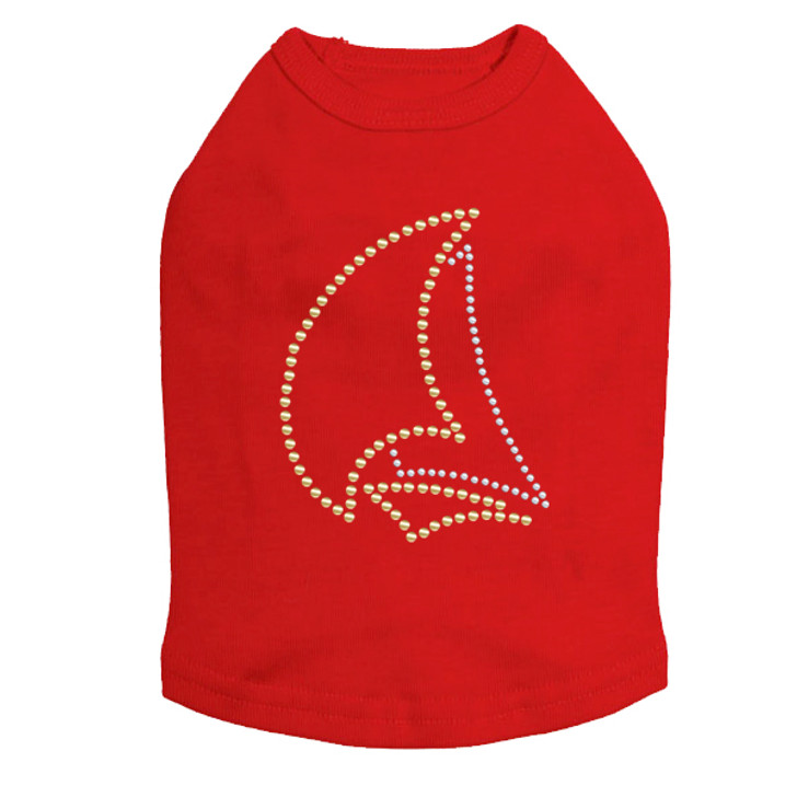 Sailboat - Small - Nailhead dog tank for small and big dogs