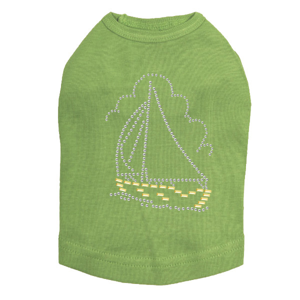 Sailboat - Nailhead dog tank for small and big dogs