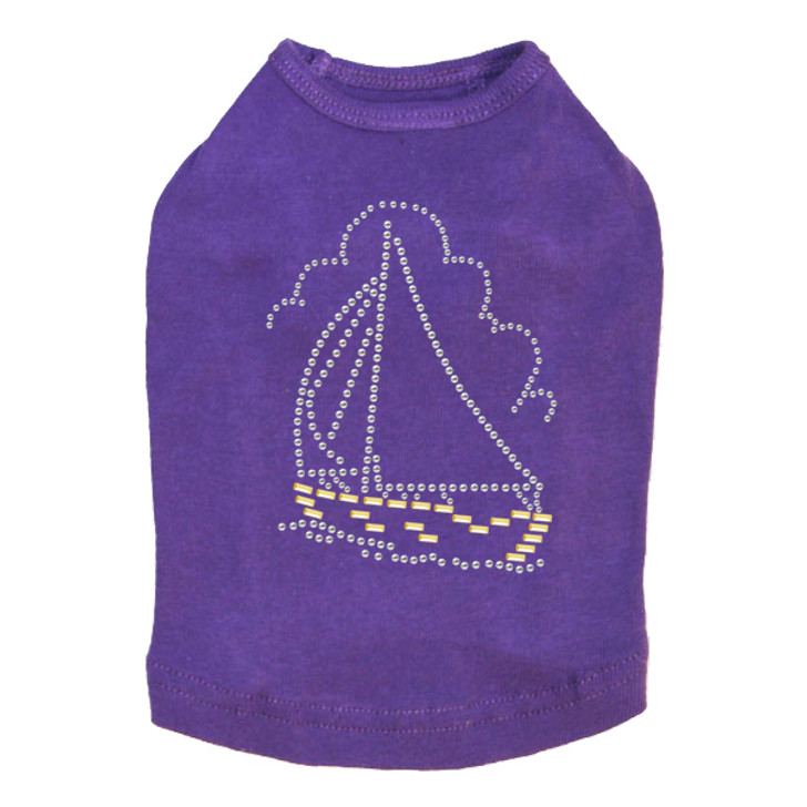 Sailboat - Nailhead dog tank for small and big dogs