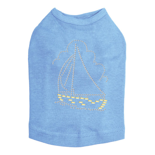 Sailboat - Nailhead dog tank for small and big dogs