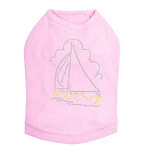 Sailboat - Nailhead dog tank for small and big dogs