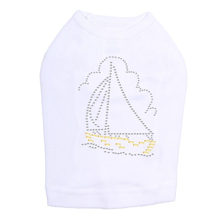 Sailboat - Nailhead dog tank for small and big dogs