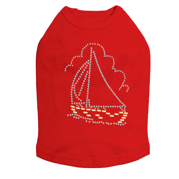 Sailboat - Nailhead dog tank for small and big dogs