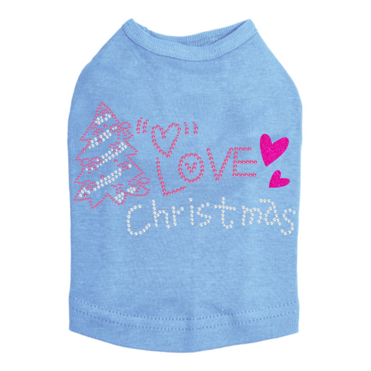 Love Pink Christmas - Blue Dog Tank