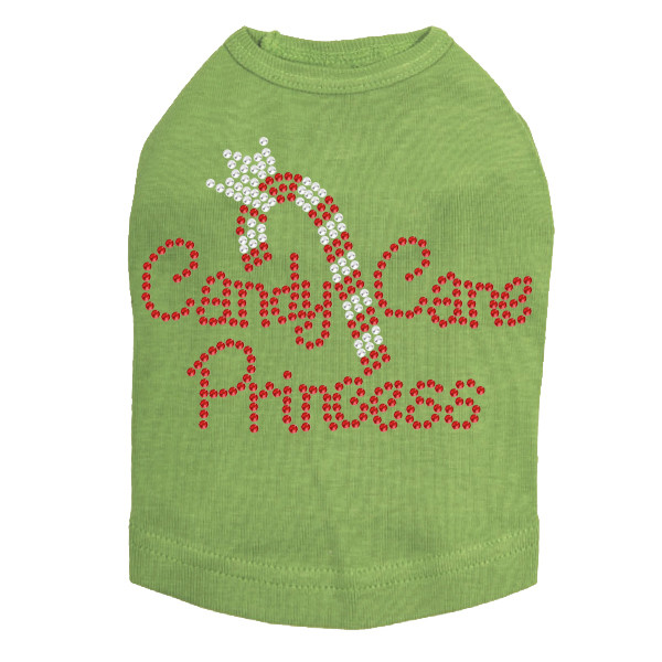 Candy Cane Princess - Lime Dog Tank