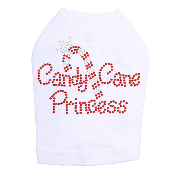 Candy Cane Princess - White Dog Tank