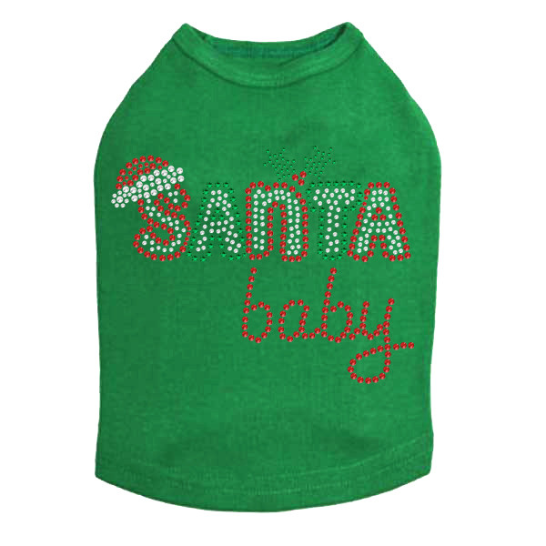 Santa Baby #2 Rhinestone Dog Tank