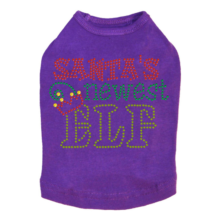 Santa's Newest Elf - Purple Dog Tank