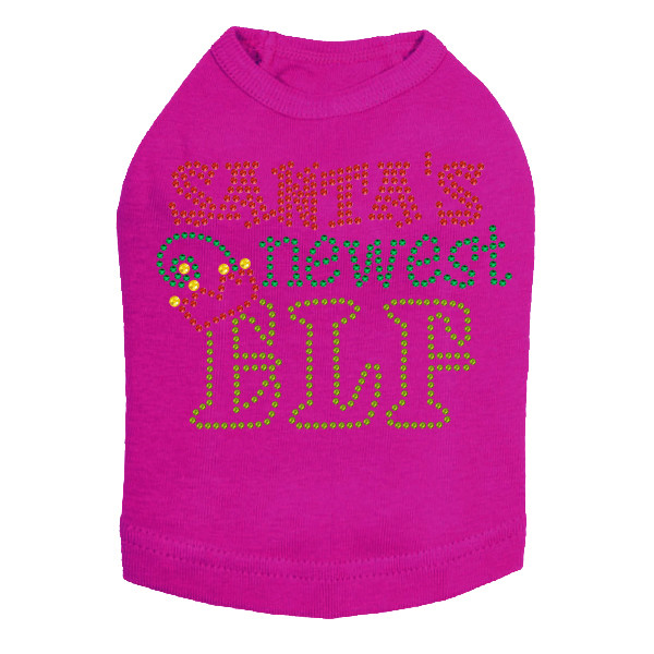 Santa's Newest Elf - Fuchsia Dog Tank