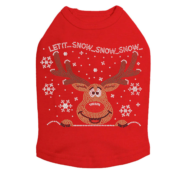 Let it Snow - Red Nose Reindeer - Red Dog Tank