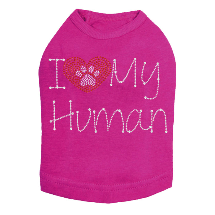 I Love My Human - Dog Tank