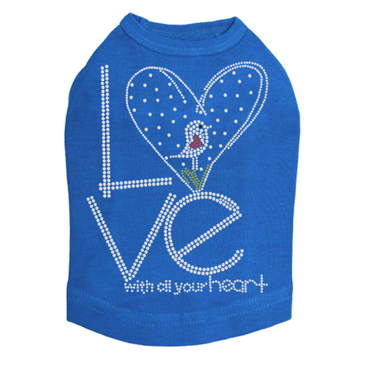 Love With All Your Heart Love Bird - Dog Tank
