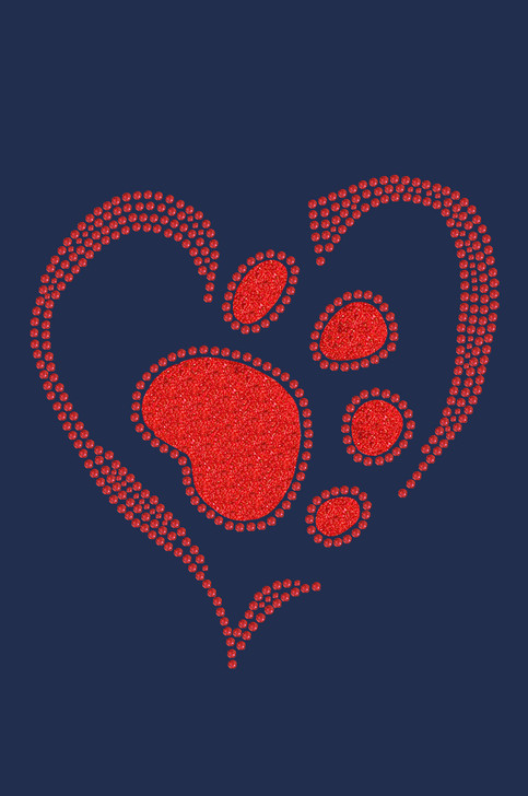 Red Paw Heart - Women's T-shirt