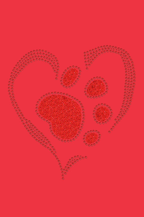 Red Paw Heart - Women's T-shirt