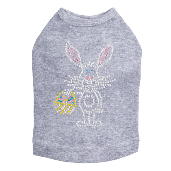 Easter Bunny with Basket Rhinestone Dog Tank