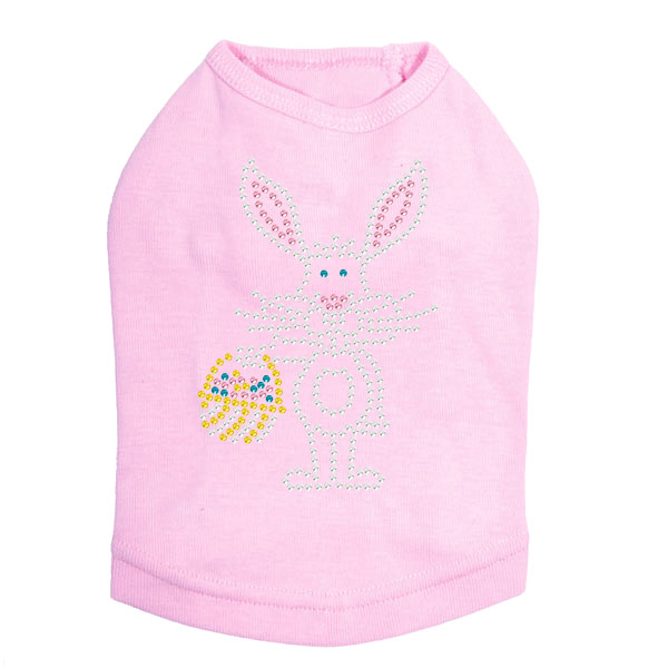 Easter Bunny with Basket Rhinestone Dog Tank