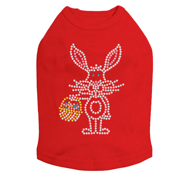 Easter Bunny with Basket Rhinestone Dog Tank