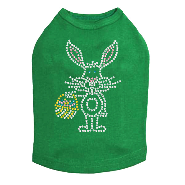 Easter Bunny with Basket Rhinestone Dog Tank