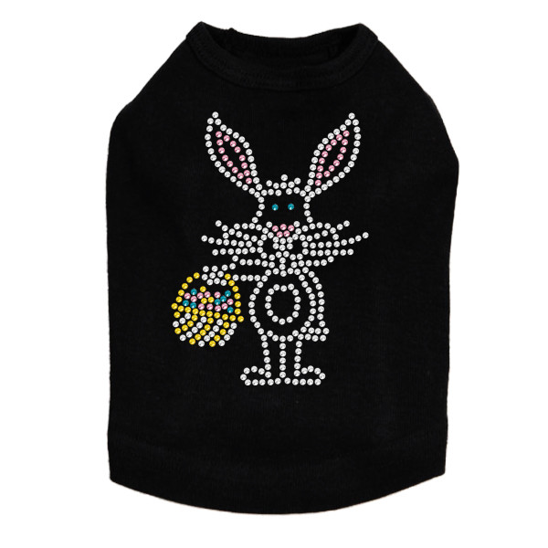 Easter Bunny with Basket Rhinestone Dog Tank