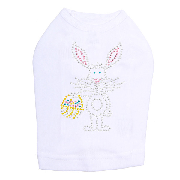 Easter Bunny with Basket Rhinestone Dog Tank