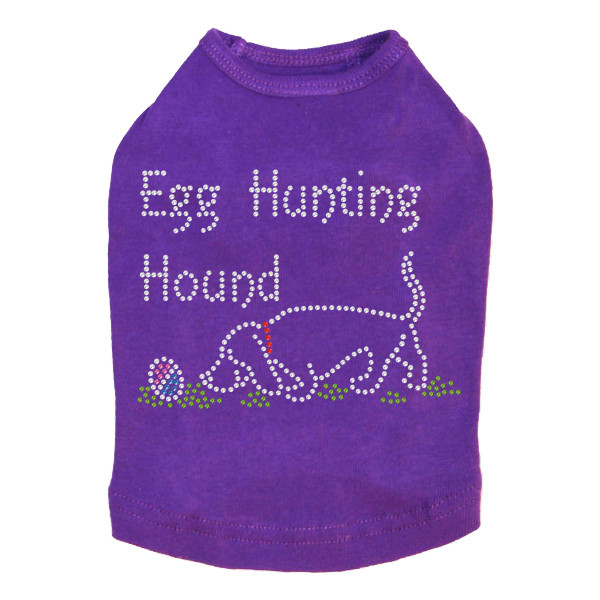 Egg Hunting Hound Rhinestone Dog Tank
